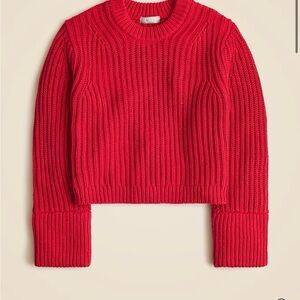 J. Crew Heritage Cotton Fisherman Sweater Red XL